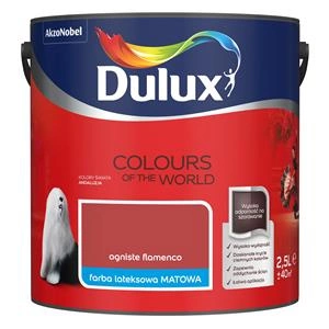 Farba do ścian i sufitów lateksowa Dulux Kolory Świata Ogniste Flamenco mat 2,5L