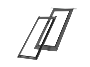 Kołnierz z BFX do balkonu dachowego Velux EDS MK19 1000 RAL 7043  78x252 do pokryć płaskich