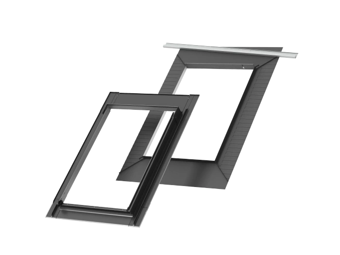 Kołnierz z BFX do okna dachowego Velux EDS FK08 1000 RAL 7043 66x140 do pokryć płaskich