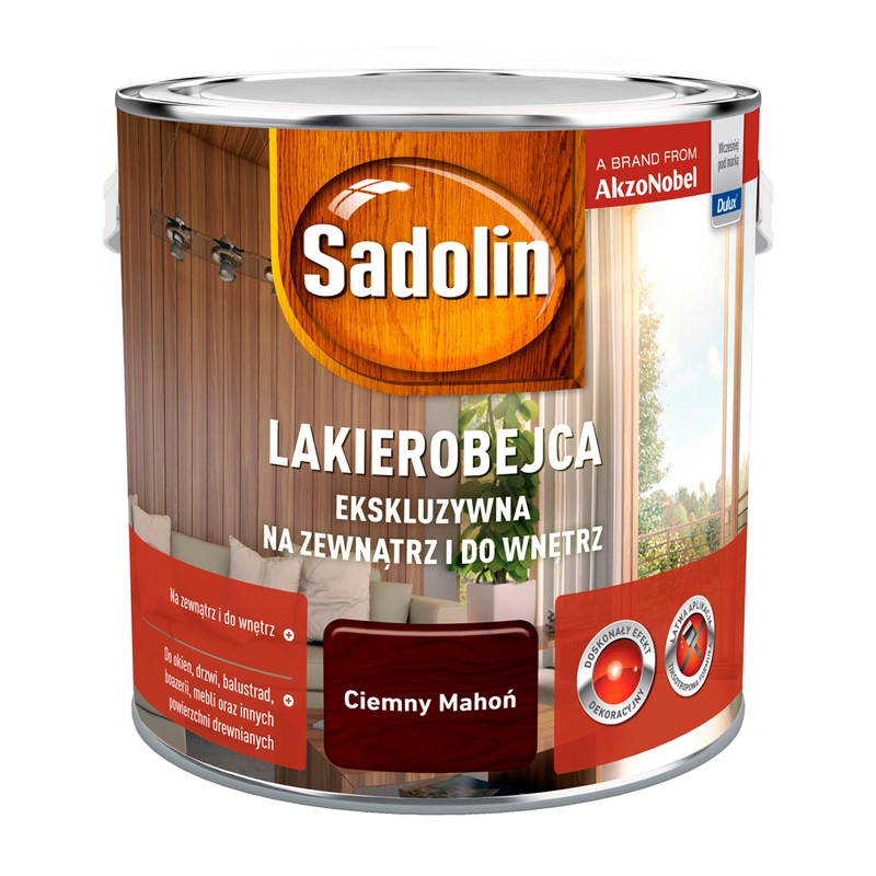 Lakierobejca do drewna SADOLIN Ekskluzywna Ciemny Mahoń 2,5l