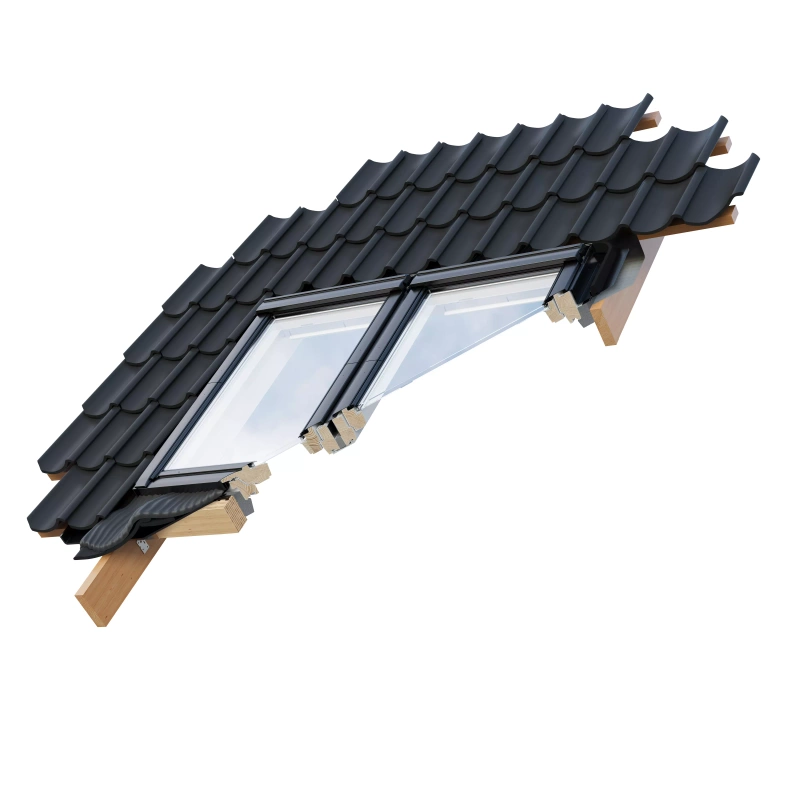 Kołnierz DUO bliźniaczy do okna dachowego VELUX EBW UK08 4021B3 134x140 do pokryć profilowanych