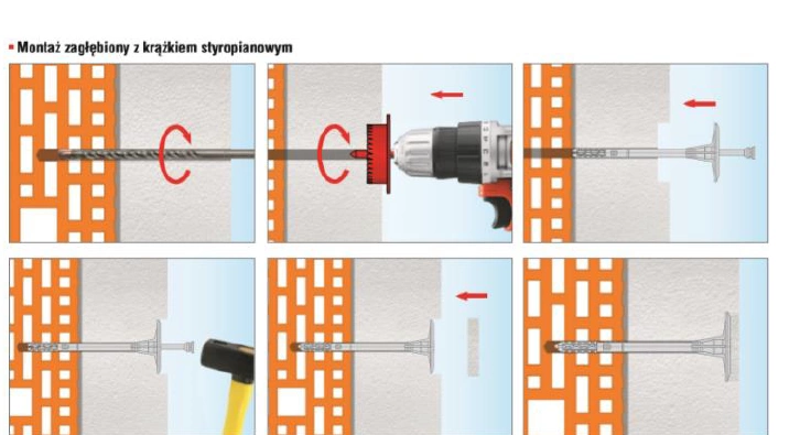 Kołek do mocowania izolacji trzpień metalowy z krótką strefą rozpierania WKRĘT-MET LGX 10x120mm - 200 szt.