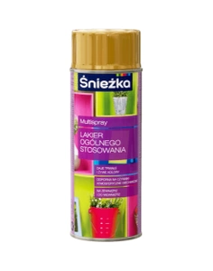 Lakier ogólnego stosowania ŚNIEŻKA MultiSpray złoty 400 ml - wyprzedaż