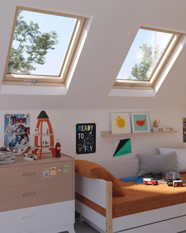 Okno dachowe ROOFLITE+ Trio Pine AAY C4A B1500 drewaniane 3-szybowe 55x98