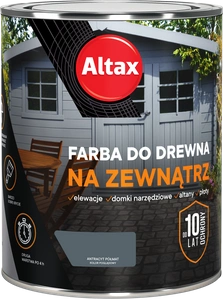 Farba do drewna ALTAX na zewnątrz antracyt półmat 0,75l