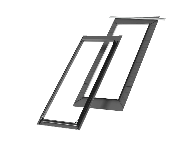 Kołnierz z BFX do balkonu dachowego Velux EDS PK19 1000 RAL 7043 94x252 do pokryć płaskich