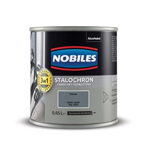 Farba antykorozyjna NOBILES Stalochron Szary Jasny RAL 7010 połysk 0,65l