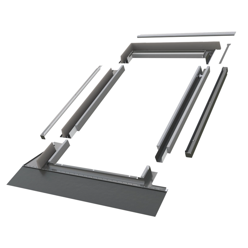 Kołnierz do okna dachowego Fakro KHV-1-AT RAL 7022 78x140 kombi moduł skrajny lewy do pokryć wysokoprofilowanych