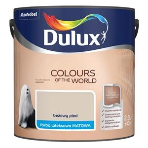 Farba do ścian i sufitów lateksowa Dulux Kolory Świata Beżowy Pled mat 2,5L