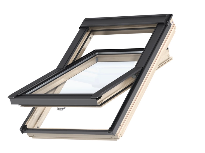 Okno dachowe Velux GLL FK06 1061B RAL 7043 66x118 3-szybowe drewniane