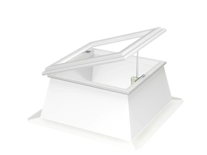 Okno do dachu płaskiego Velux CVJ 080080 2220 80x80 otwierane elektryczne podstawa 50 cm