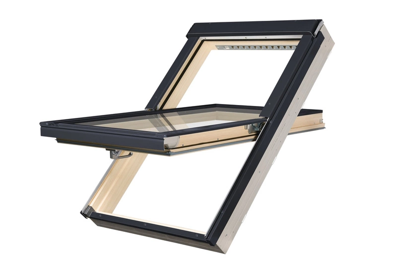 Okno dachowe Fakro PTP-V/PI U4 RAL 7016 66x78 3-szybowe PVC