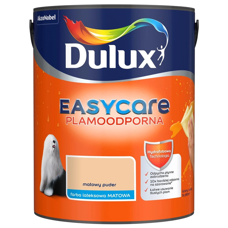 Farba do ścian i sufitów lateksowa Dulux EasyCare Matowy puder mat 5L