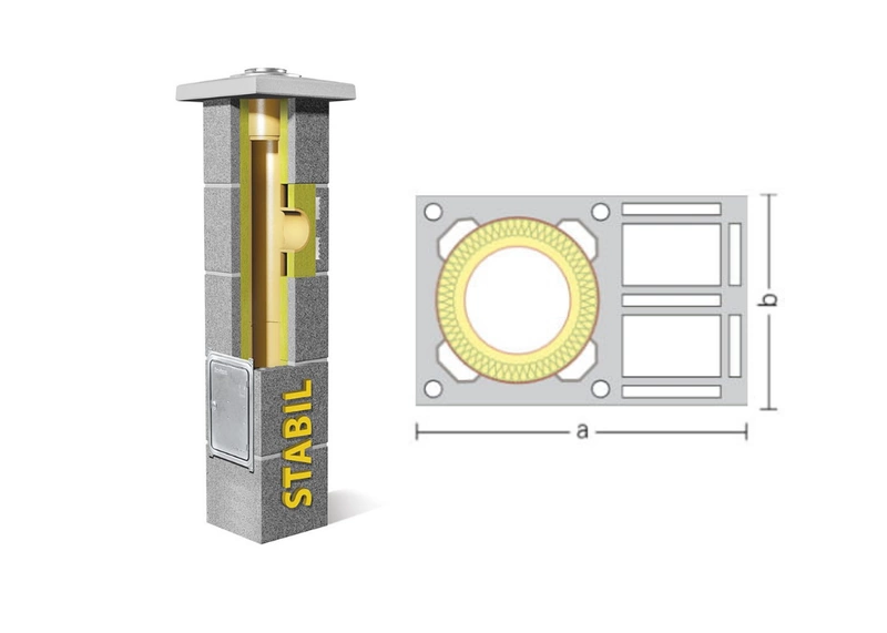 Komin ceramiczny SCHIEDEL Stabil z podwójną wentylacją