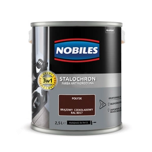 Farba antykorozyjna NOBILES Stalochron Brąz Czekoladowy RAL 8017 połysk 2,5l