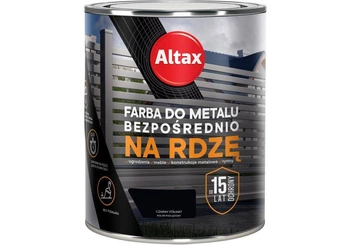 Farba do metalu ALTAX Bezpośrednio na rdzę czarny półmat 0,75l