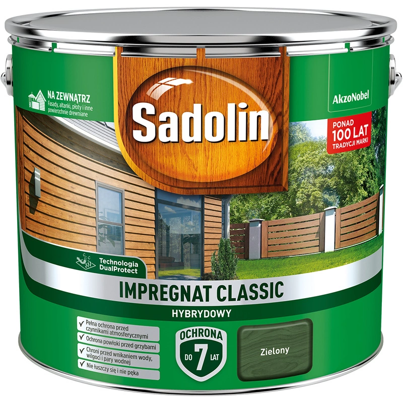 Impregnat do drewna SADOLIN Classic hybrydowy Zielony 9l