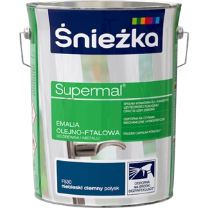 Farba do drewna i metalu olejno-ftalowa ŚNIEŻKA Supermal niebieski ciemny F530 połysk 5l