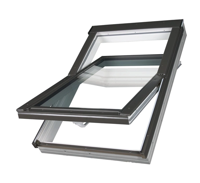 Okno dachowe Fakro PTP U4 RAL 7022 94x140 3-szybowe PVC