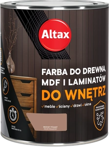 Farba do drewna,MDF i laminatów ALTAX do wnętrz beżowy półmat 0,75l b