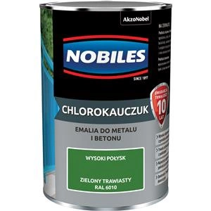 Farba do metalu i betonu NOBILES CHLOROKAUCZUK RAL 6010 połysk 0,9l