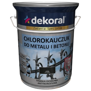 Farba do metalu i betonu DEKORAL CHLOROKAUCZUK STRONG czarny RAL 9005 5l