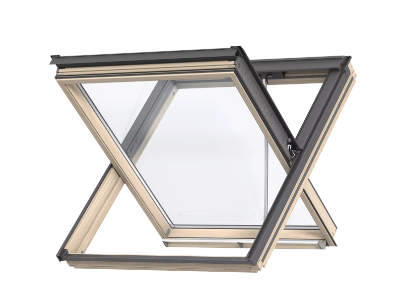 Okno dachowe oddymiające Velux GGL UK08 306640D 134x140 3-szybowe drewniane