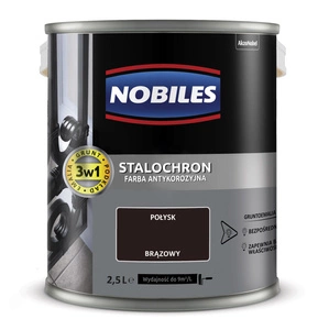 Farba antykorozyjna NOBILES Stalochron Brązowy połysk 2,5l