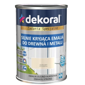 Farba ogólnego stosowania olejno-alkidowa DEKORAL SILNIE KRYJĄCA EMALIA DO DREWNA I METALU morelowy 0,9l