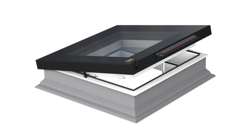 Okno do dachu płaskiego Fakro DEF DU6 Solar 90x90 3-szybowe