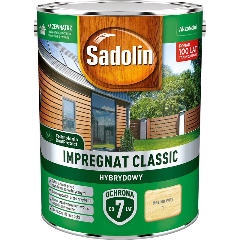 Impregnat do drewna SADOLIN Classic hybrydowy Bezbarwny 4,5l