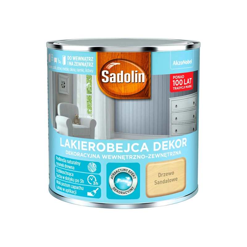 Lakierobejca do drewna SADOLIN DEKOR Drzewo Sandałowe 0,25l