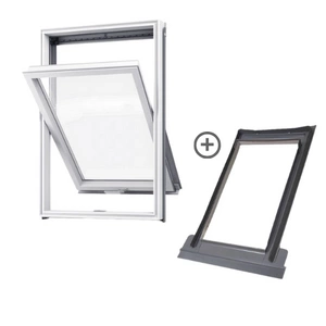 Okno dachowe ROOFLITE+ TRIO PVC APY M4A B1500 78x98 3-szybowe + kołnierz falisty TFX ZESTAW