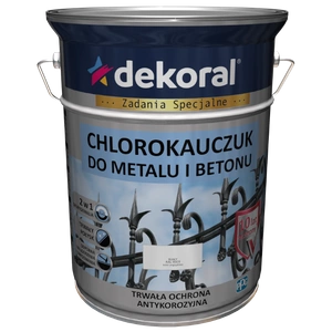 Farba do metalu i betonu DEKORAL CHLOROKAUCZUK STRONG biały RAL 9003 5l