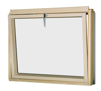 Okno kolankowe Fakro BVP P5 RAL 9005 78x95 3-szybowe drewniane