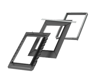 Kołnierz z BDX do okna dachowego Velux EDB MK04 2000 RAL 7043 78x98 do karpiówki