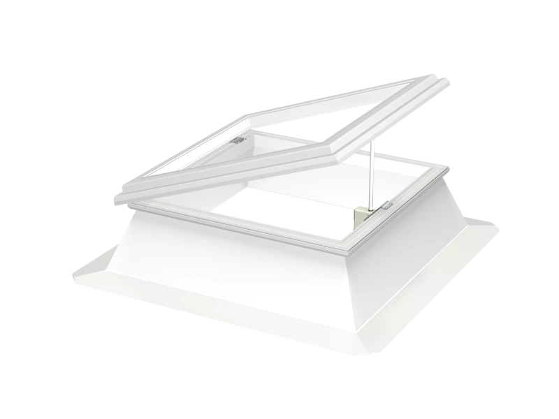 Okno do dachu płaskiego Velux CVJ 100100 1210 100x100 otwierane elektryczne podstawa 30 cm