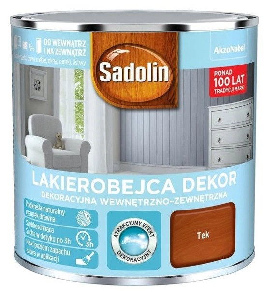 Lakierobejca do drewna SADOLIN DEKOR Tek 0,25l