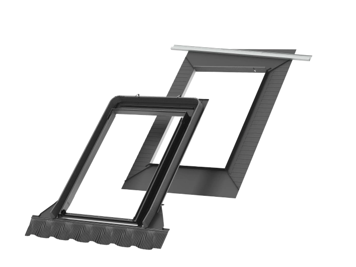 Kołnierz z BFX do okna dachowego Velux EDW PK06 1000 RAL 7043  94x118 do pokryć wysokoprofilowanych