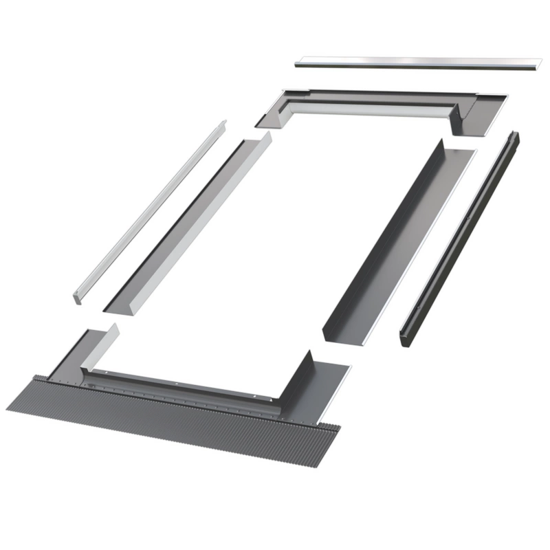 Kołnierz do okna dachowego Fakro EBV-P RAL 7022 114x118 do blachy panelowej