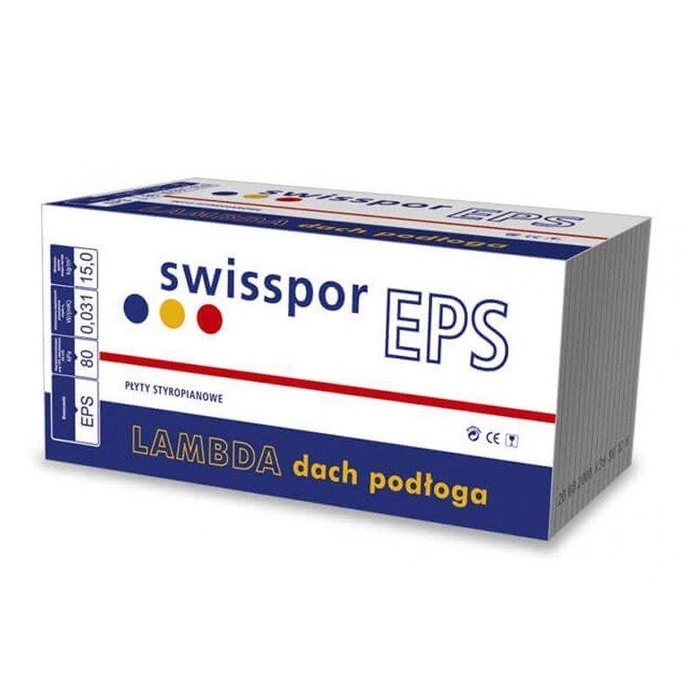 Styropian podłogowy SWISSPOR  LAMBDA MAX EPS 80 031 gr. 1 cm