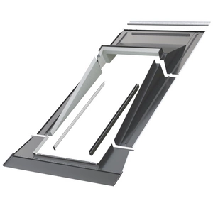 Kołnierz do okna dachowego Fakro EZA-P RAL 7022 134x98 do pokryć falistych