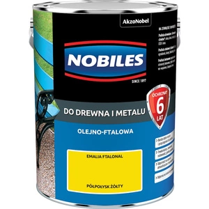 Farba do drewna i metalu olejno- ftalowa NOBILES FTALONAL Żółty półpołysk 5l