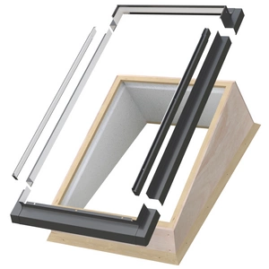 Kołnierz do zmiany kąta nachylenia Fakro EFW RAL 7022 114x140 do pokryć płaskich