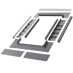 Kołnierz do okna dachowego Fakro ELV-T RAL 7022 66x78 do pokryć łuskowych