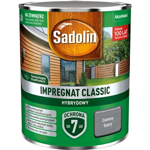 Impregnat do drewna SADOLIN Classic hybrydowy Ciemny Szary 0,75l