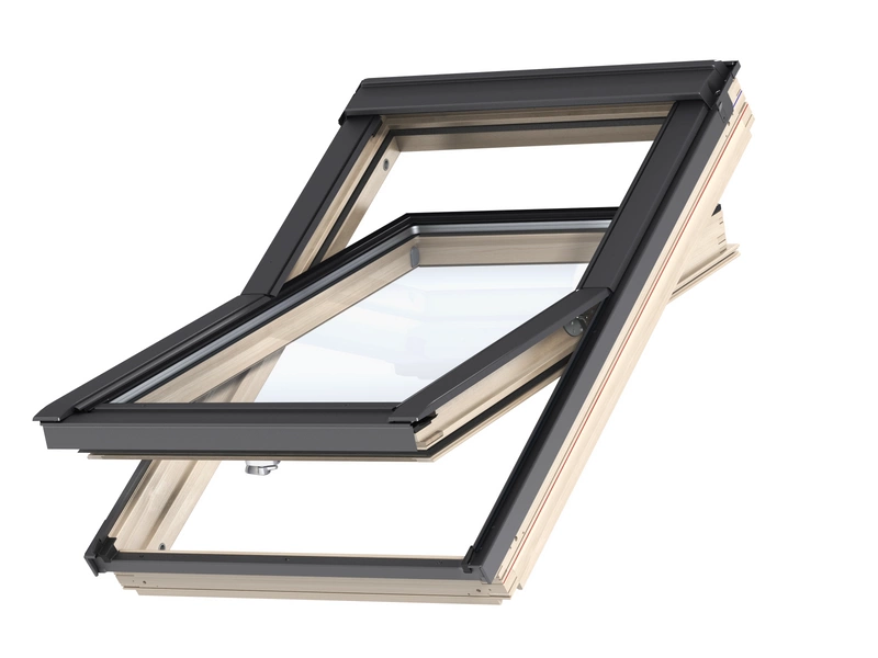 Okno dachowe Velux GLL FK06 1061B RAL 7043 66x118 3-szybowe drewniane