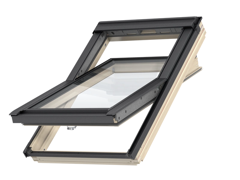 Okno dachowe Velux GLL FK08 1064B RAL 7043 66x140 3-szybowe drewniane