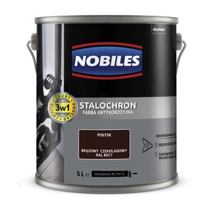 Farba antykorozyjna NOBILES Stalochron Brąz Czekoladowy RAL 8017 połysk 5L