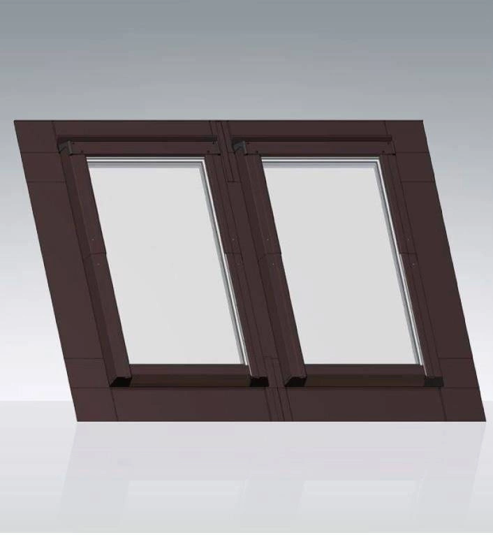 Kołnierz kombi do okna dachowego SKYFENS SKYLIGHT RAL 7043 78x140 do pokryć płaskich